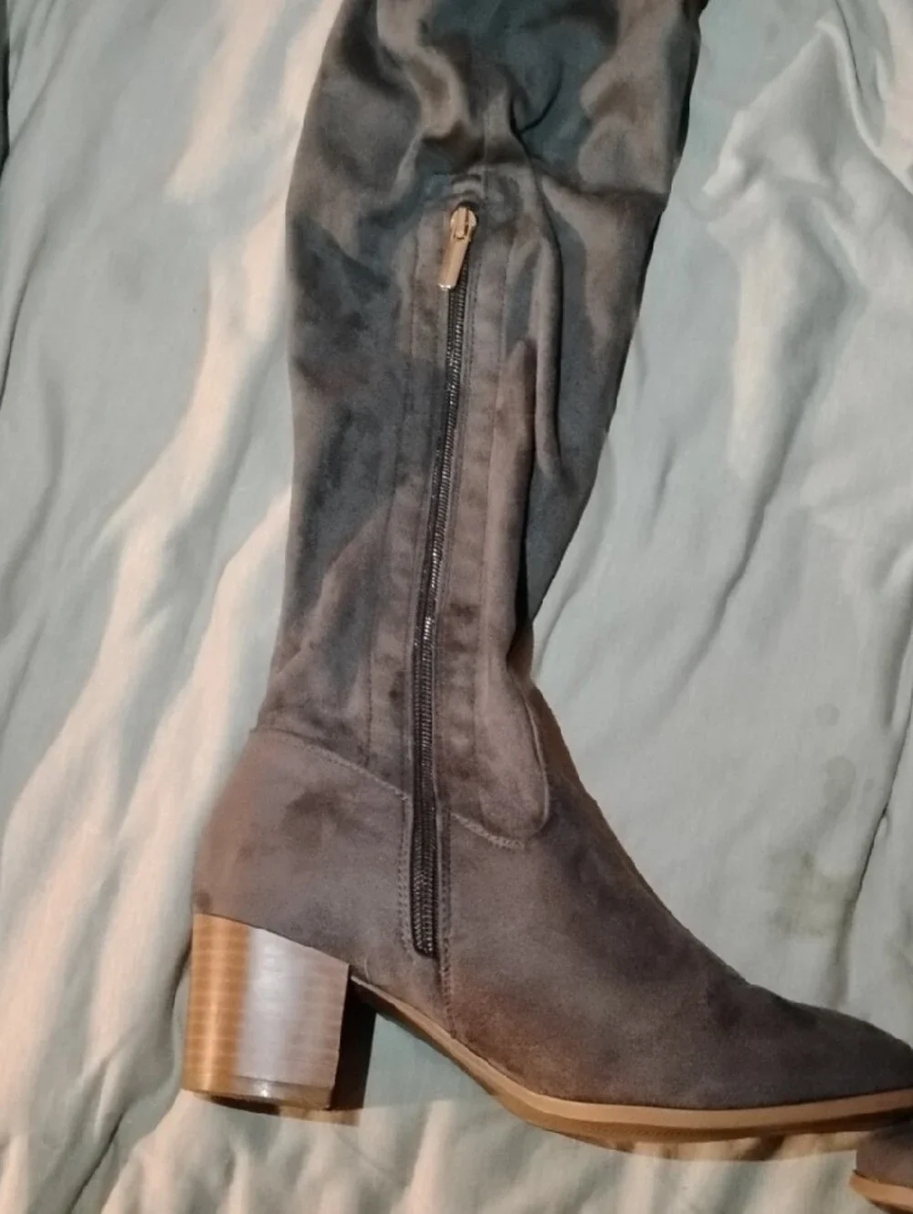 Caslon Over-the-Knee Block Heel Women’s Boots in Gray  Size 8W